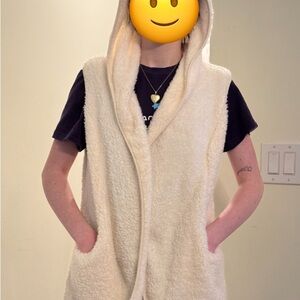 Cozy Cream Hooded Vest